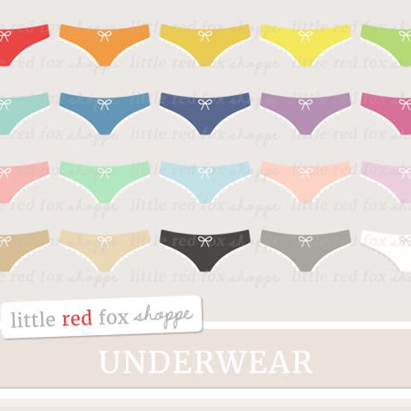 Underwear Clipart, Bikini Clip Art, Panties Clipart, Panty Clipart, Lingerie Clipart, Cute Digital Graphic Design Small Commercial Use