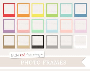 Vintage Photo Frame Clipart, Picture Frame Clip Art Vintage Camera Photo Label Banner ShapeCute Digital Graphic Design Small Commercial Use