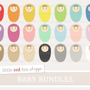 Baby Bundle Clipart, Baby Shower Clip Art New Baby Swaddle Infant Mommy To Be Pregnancy Cute Digital Graphic Design Small Commercial Use