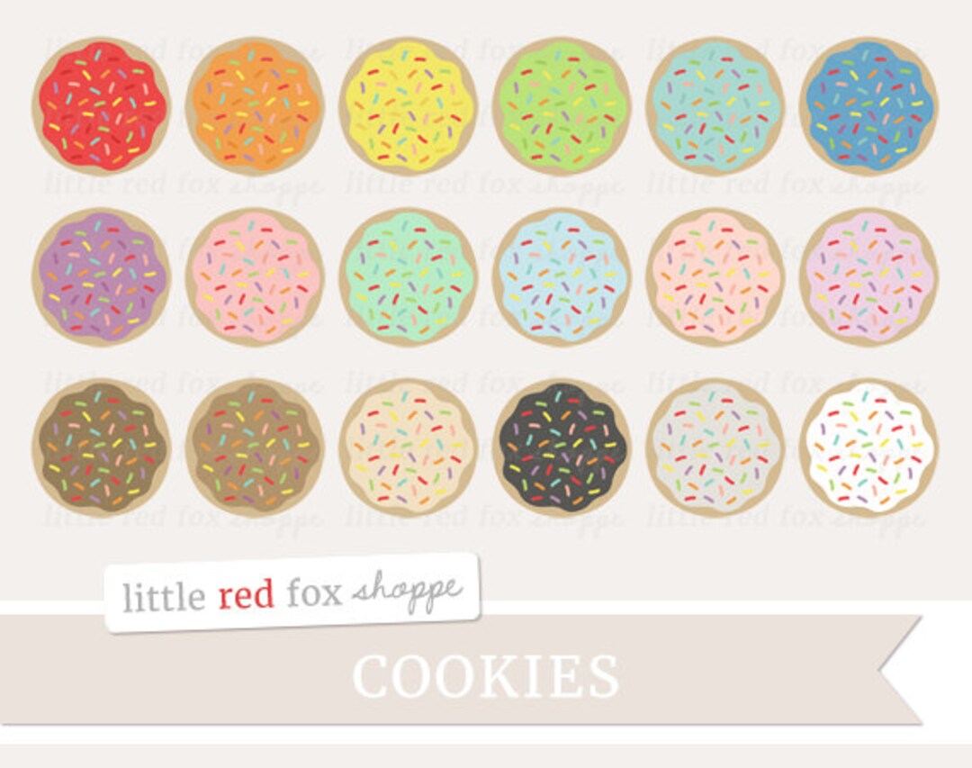 Cookie Rainbow Sprinkles Clipart, Cookie Clip Art Frosting Icing
