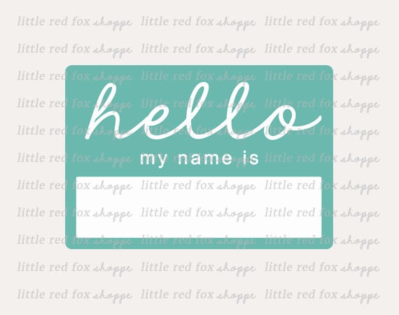Hello Name Clipart Name Clip Art Teacher Class Frame Etsy