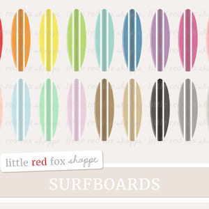Surfboard Clipart, Beach Clip Art, Surfing Clipart, Surf Clipart, Summer Clipart, Icon Cute Digital Graphic Design Small Commercial Use