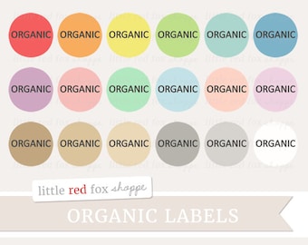 Clipart di etichette biologiche, clip art di etichette alimentari Alimenti per allergie ingredienti Banner Tag Design di immagini grafiche digitali carine Piccolo uso commerciale