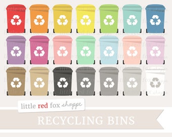 Recycling Bin Clipart, Recycle Clip Art, Reiniging Clipart, Huishoudelijke Clipart, Prullenbak Clipart, Digitaal Grafisch Ontwerp Klein Commercieel Gebruik