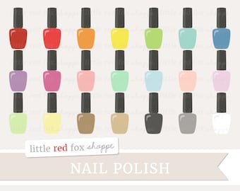 Nail Polish Clipart, Manicure Clip Art, Beauty Clipart, Make Up Clipart, Cosmetics Clipart, Cute Digital Graphic Design Small Commercial Use