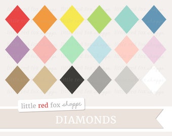 Clipart diamante, ClipArt geometrica Etichetta carina Forma base Tag Cornice poligonale Banner Grafica digitale carina Piccolo uso commerciale