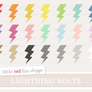 Lightning Bolt Clipart, Weather Clip Art Storm Clouds Teacher Education Illustration Tag Cute Digital Graphic Design Small Commercial Use