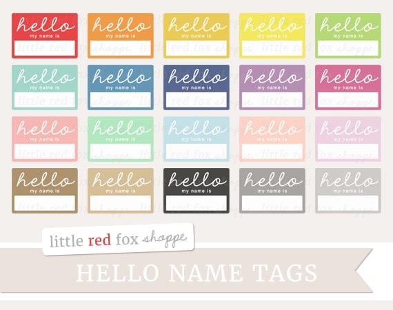 Hello Name Clipart Name Clip Art Teacher Class Frame Etsy