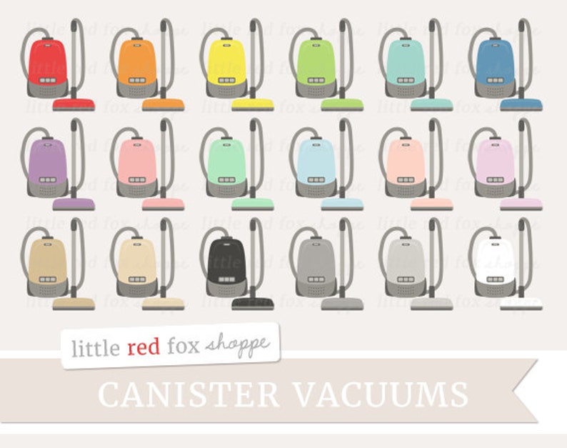 Canister Vacuum Clipart, Vacuum Cleaner Clip Art Vintage Antique Clean Home Household Icon Cute Digital Graphic Design Small Commercial Use image 1