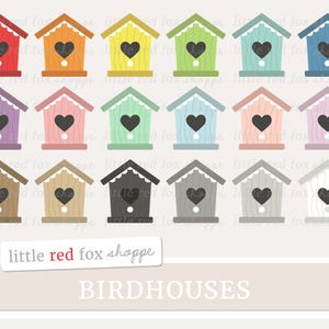Vogelhaus Clipart, Vogelhaus Clip Art, Vogel Clipart, Garten Clipart, Gartenarbeit Clipart, niedliche digitale Grafikdesign kleine kommerzielle Nutzung
