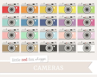Camera Clipart, Vintage Camera Clip Art, Photo Clipart, Photography Clipart, Wedding Clipart, Digital Graphic Design Small Commercial Use