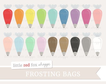 Frosting Bag Clipart, Baking Clip Art Piping Bag Icing Bag Kitchen Chef Bakery Food Icon Cute Digital Graphic Design Small Commercial Use