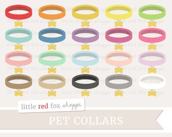 Pet Collar Clipart, Dog Collar Clip Art, Dog Clipart, Puppy Clipart, Dog Tag Clipart, Cute Digital Graphic Design Small Commercial Use