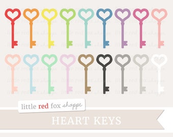 Heart Skeleton Key Clipart, Moving Clip Art, Key Clipart, House Key Clipart, Lock Clipart, Cute Digital Graphic Design Small Commercial Use