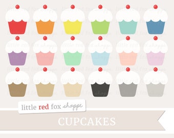 Cupcake Clipart, Cake Clip Art Baking Kitchen Bakery Pastry Chef Food Dessert Cooking Cute Digital Graphic Design Small Commercial Use