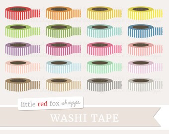 Washi Tape Clipart, Office Supplies Clip Art Stripe Tag Dispenser Gift Wrapping Packaging Cute Digital Graphic Design Small Commercial Use