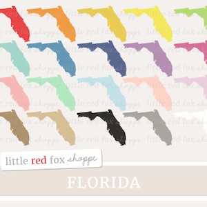 Florida Clipart, US State Clip Art, USA Clipart, State Clipart, America Clipart, Icon Cute Digital Graphic Design Small Commercial Use image 1