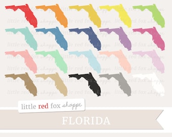 Florida Clipart, US State Clip Art, USA Clipart, State Clipart, America Clipart, Icon Cute Digital Graphic Design Small Commercial Use