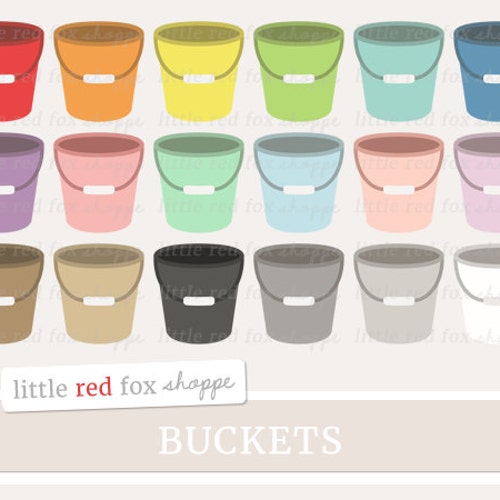 Bucket Clipart Cleaning Bucket Clip Art Soap Buckets Etsy