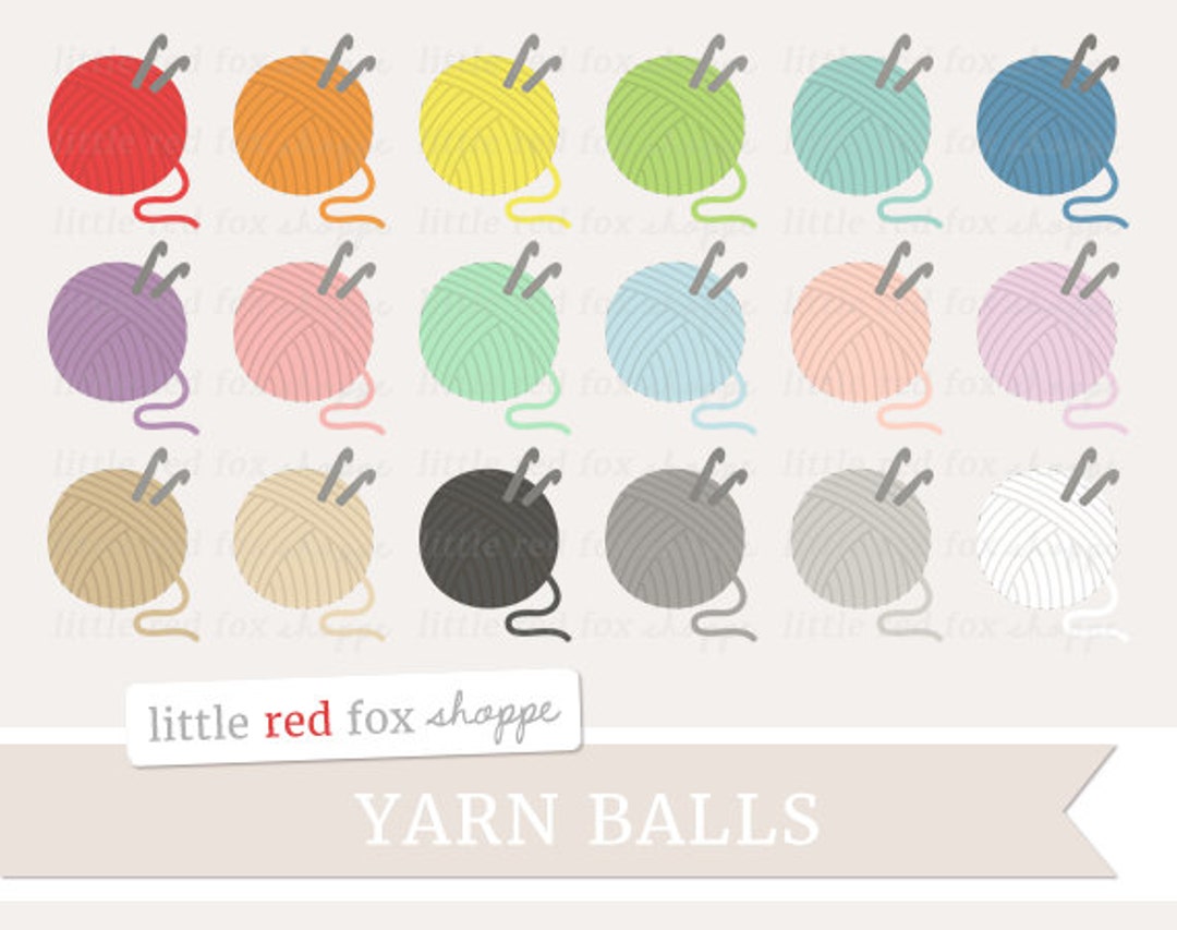 Yarn Ball Clipart, Crochet Clip Art Knitting String Twine Crafting