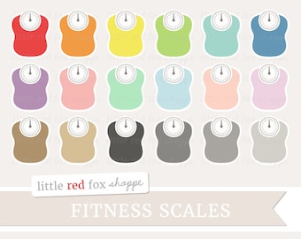 Fitness Scale Clipart, Scale Clip Art Weight Loss Health Gym Workout Work Out Wellness Cute Digital Graphic Design Small Commercial Use