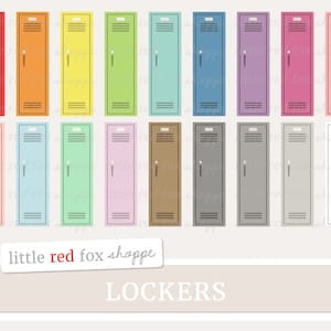 Locker Clipart, School Locker Clip Art Class Teacher Classroom Metal Storage Lock Cute Digital Graphic Design Small Commercial Use