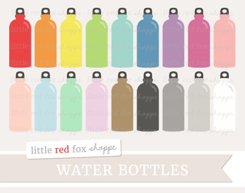 Wasserflasche Clipart Camping Clip Art Fitness Gesundheit Etsy