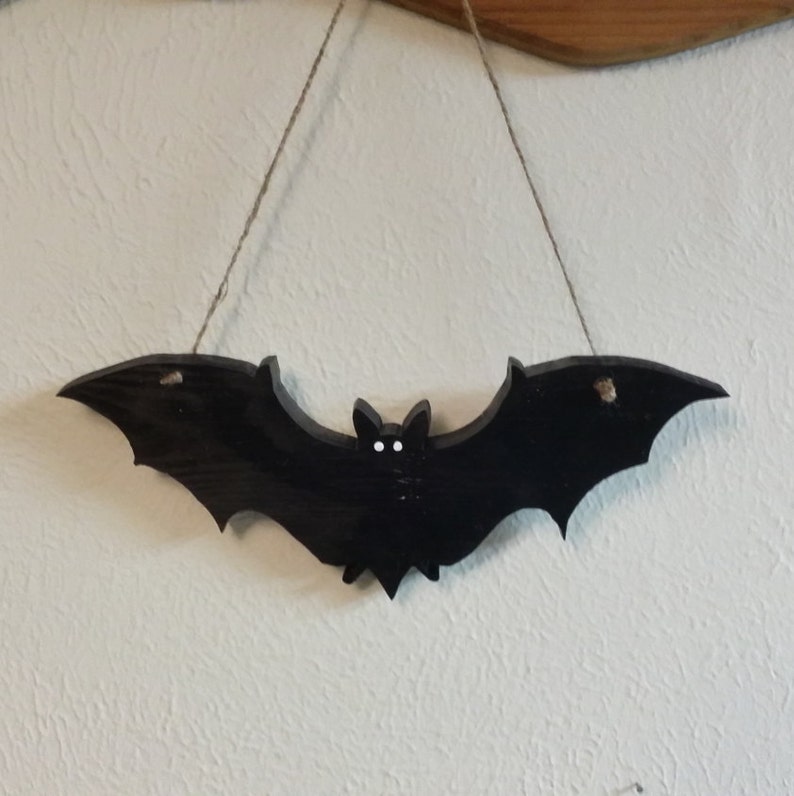 Bat Hanging Decor Wall Black Bats Halloween Decorations Etsy