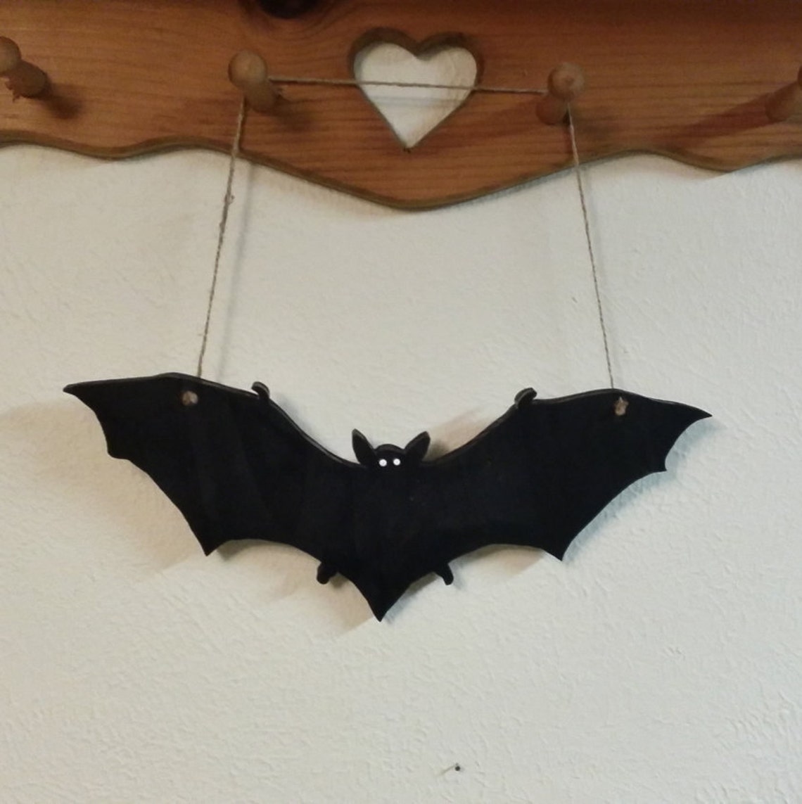 Bat Hanging Decor Wall Black Bats Halloween Decorations Etsy