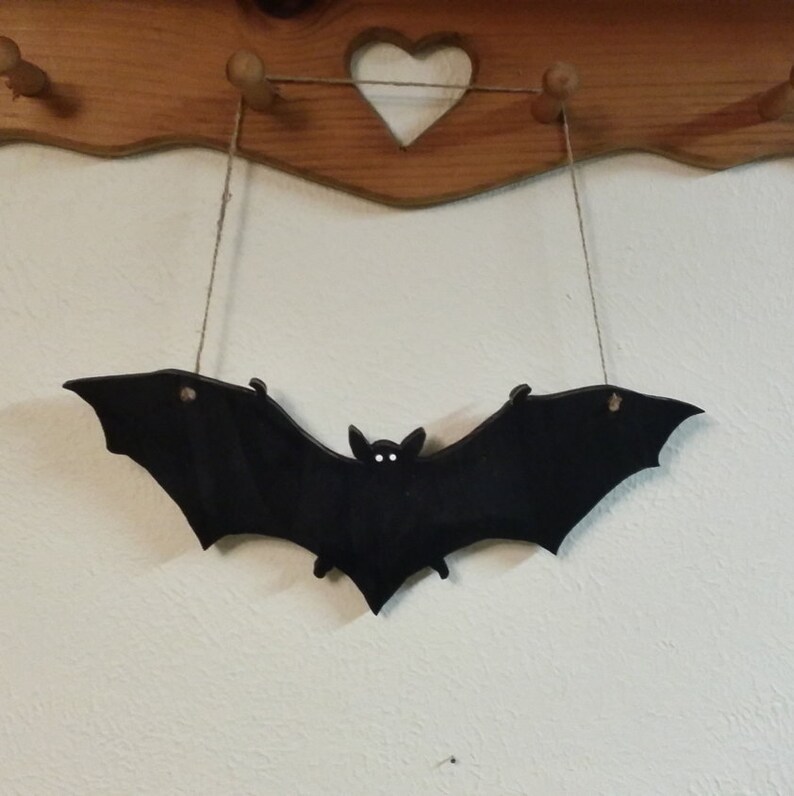 Bat Hanging Decor Wall Black Bats Halloween Decorations Etsy