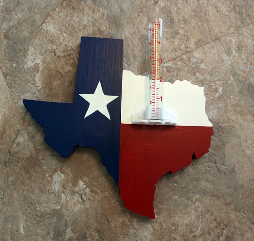 Rain Gauge 22 & 24 Texas Flag Rain Gage Yard Etsy