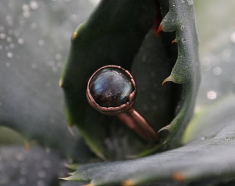 Size 6 | Labradorite | Handmade With Recycled Copper