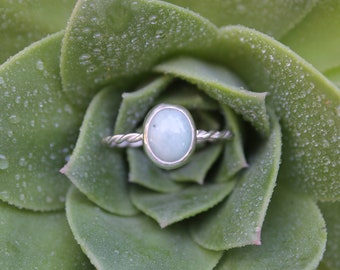 Jade Ring | 925 Sterling Silver Ring | Size 9