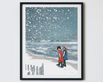 In Montauk, 11x14 Art Print (inspired by Eternal Sunshine)