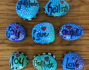 painted rocks inspirational etsy