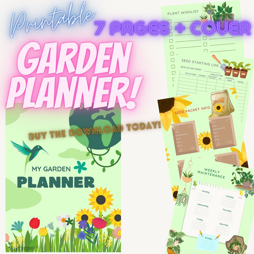 Downloadable Printable Garden Planner - Etsy