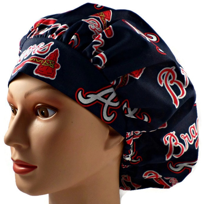 Women's Atlanta Braves Bouffant Medical Surgical Scrub Hat