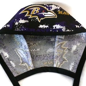 Men&#39;s Baltimore Ravens  Splash Scrub Hat, Unlined with Optional Sweatband, Optional  Buttons, Handmade