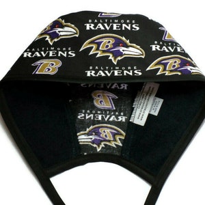 Men&#39;s Baltimore Ravens  Black Unlined Scrub  Scrub Hat, Adjustable, Optional Sweatband, Optional  Buttons, Handmade