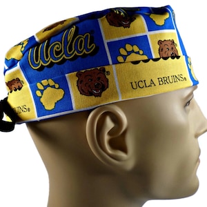 Men&#39;s UCLA Bruins Scrub Hat, Semi-Lined, Cuffed or No Cuff, Handmade, Adjustable, Optional  Buttons