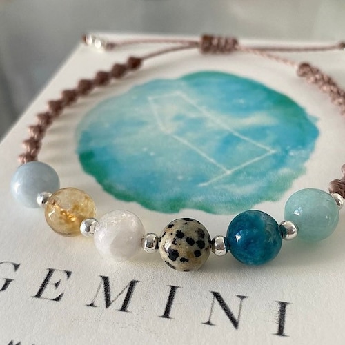 GEMINI Zodiac Crystal Bracelet Birthstone Jewellery Star Etsy
