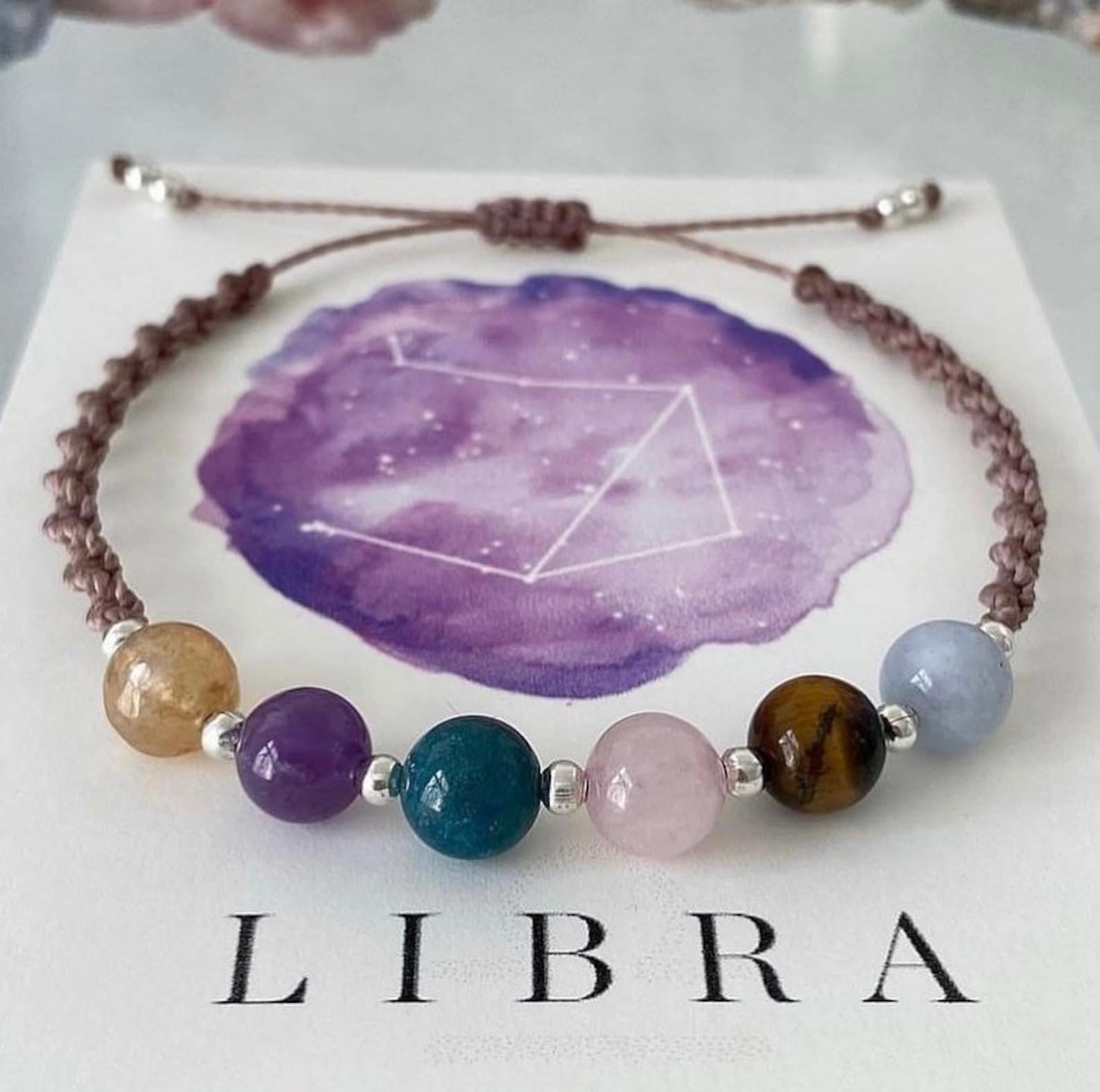 Libra Rhinestone LIBRA Zodiac Crystal Bracelet - Star Sign Birthstone Gift - Crystal ...