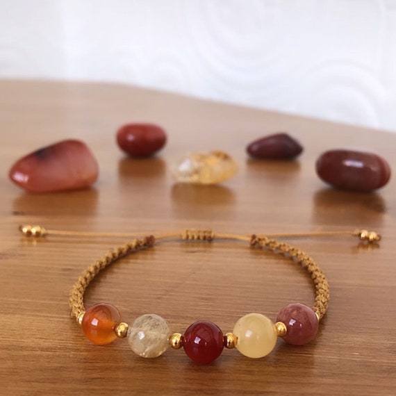 Buy 7 Chakra Natural Stone Chip Bracelet Online in India - Mypoojabox.in