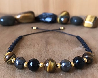 ENERGY PROTECTION - Crystal Bracelet - Empath Negativity Protection - Positivity Bracelet - Energy Cleansing - Aura Shield. Crystal Gifts