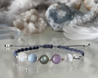 ANGEL CONNECTION - Guardian Angel Crystal Healing Bracelet, Divine Guidance, Angelic Energy, Higher Consciousness, Spirit Guide Crystals