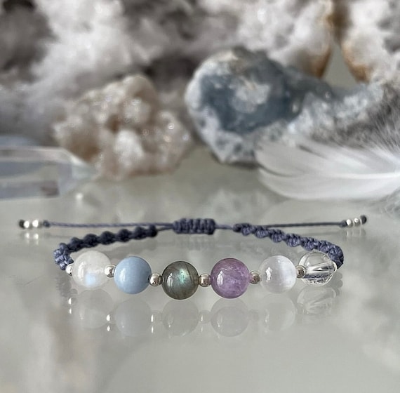 ANGEL CONNECTION - Guardian Angel Crystal Healing Bracelet, Divine Guidance, Angelic Energy, Higher Consciousness, Spirit Guide Crystals
