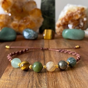 SUCCESS & MONEY MAGIC - Wealth, Abundance, Prosperity, Money Manifestation Crystal Healing Bracelet - Crystal Gifts - Business Success