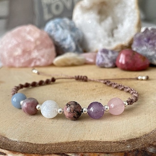 Bracciale Di Ametista Viola Con Ciondolo Elefante – Regalo Guarigione E Supporto Per Donne