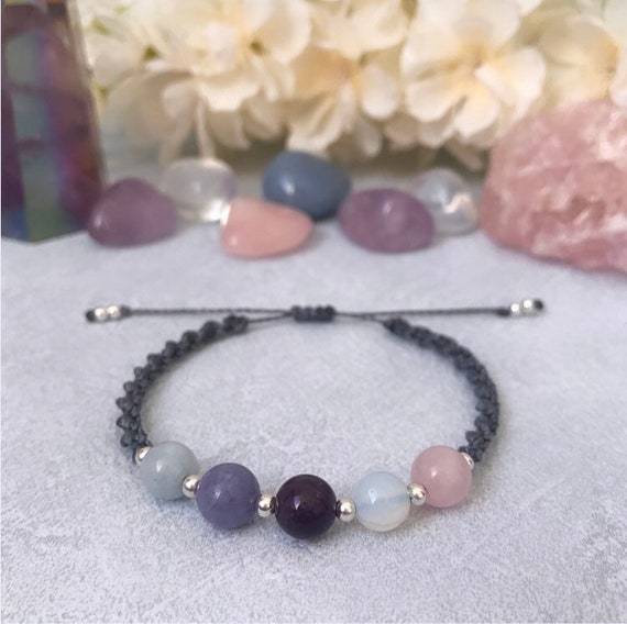 Healing Bracelet for Women Anxiety Crystal Bracelet Chakra Beaded Bracelets and Healing Stones Bracelet Calming Stretch Bracelet Stress Relief Gifts