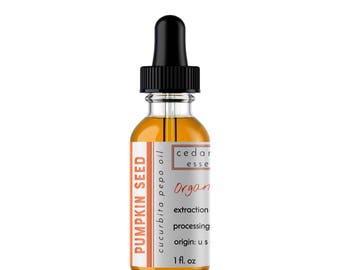 Organic Pumpkin Seed Oil- Cold Pressed - Hair Serum- Natural Skin Care